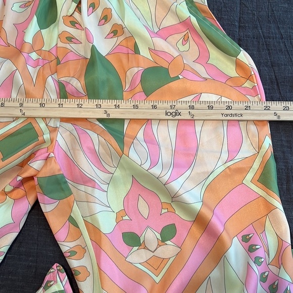 NWT EDIT THE LABEL WIDE LEG RETRO GROOVY PULL ON PANT SZ L SIDE BACK POCKETS - Picture 11 of 14